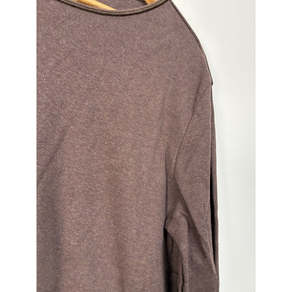 LL Bean Long Sleeve T Shirt Women’s XL Brown 100 Cotton Outdoor Lounge - Picture 2 of 7
